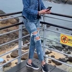 Women's Premium Designer Distressed Jeans